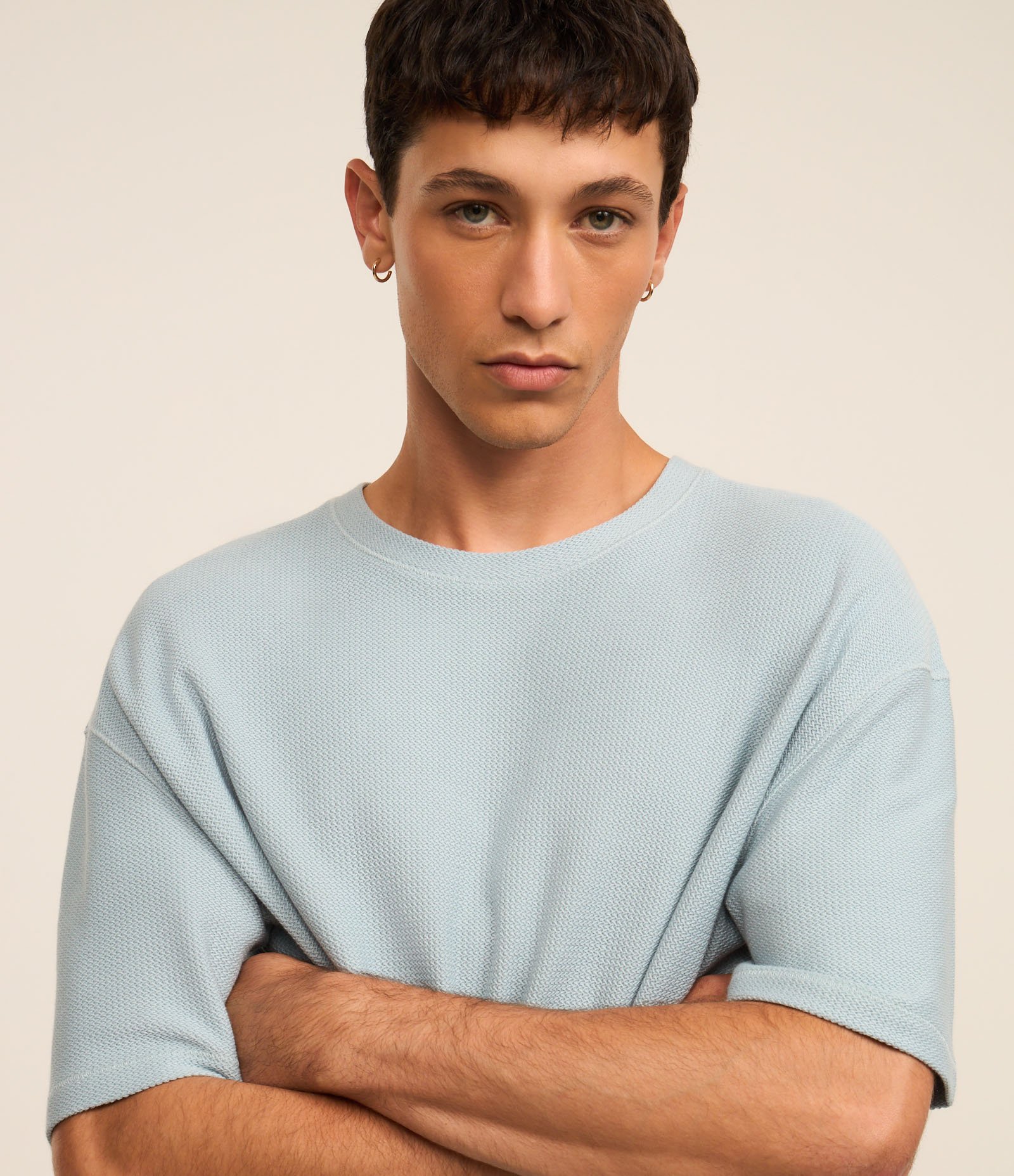 Camiseta em Algodão com Textura Chevron 3