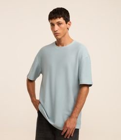 Camiseta em Algodão com Textura Chevron