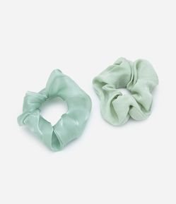 Kit 02 Scrunchies Médias com Textura