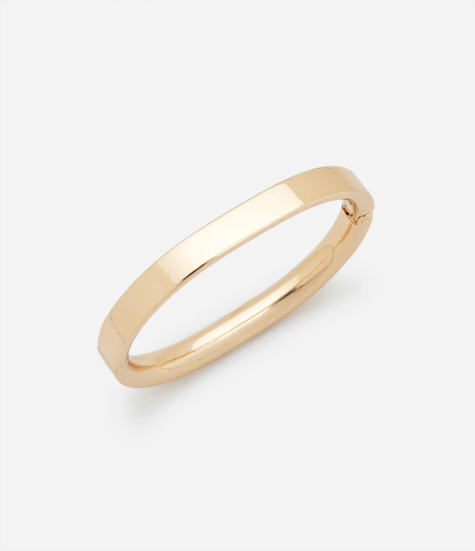 Bracelete Rígido Oval com Mola Dourado 2