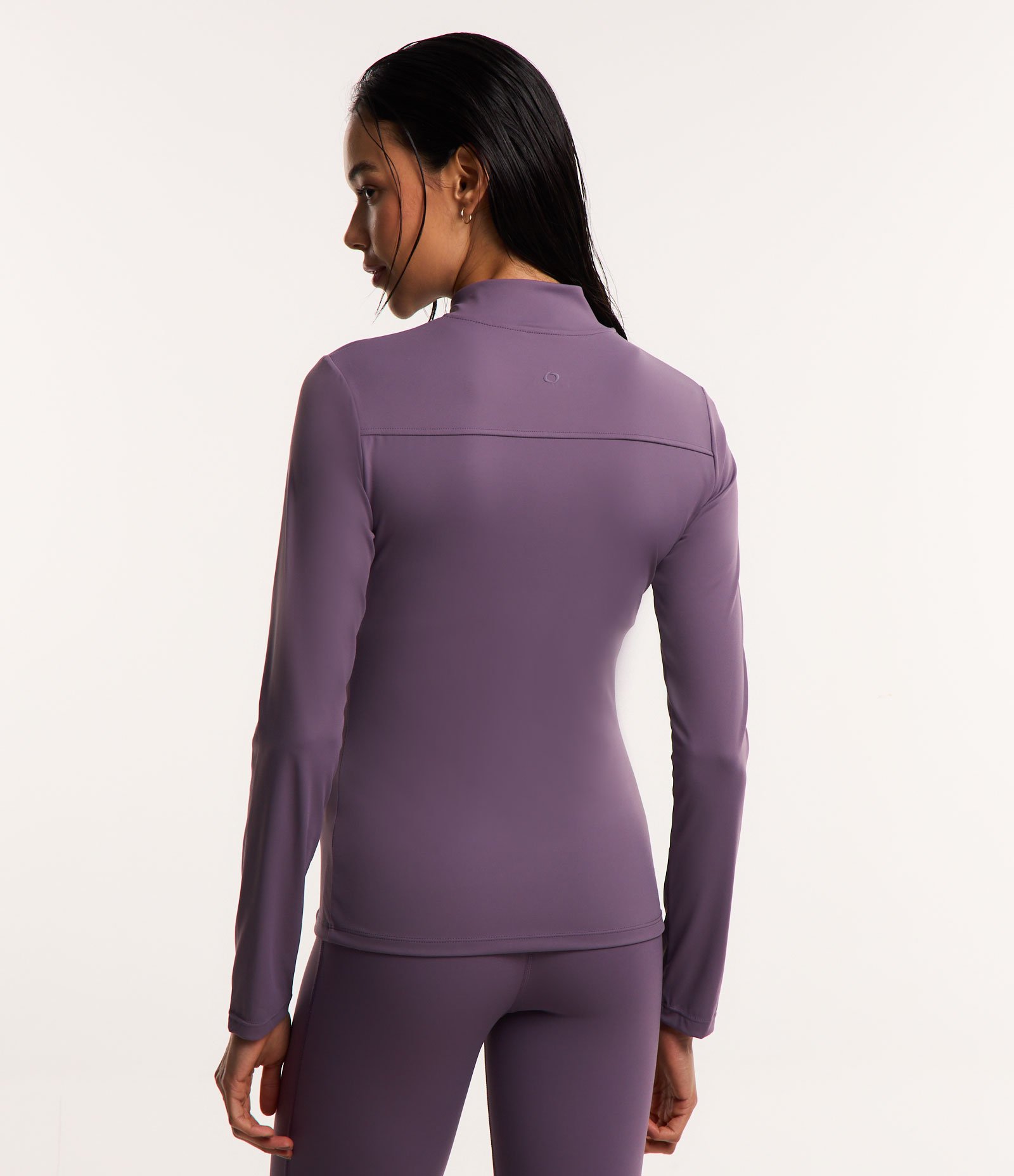 Jaqueta Esportiva em Microfibra com Bolsos e Golinha Alta Roxo 4