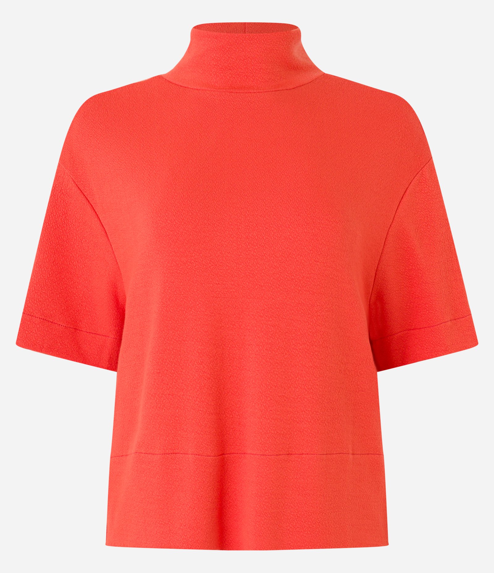 Blusa em Viscose com Gola Alta e Barra Larga Laranja 6