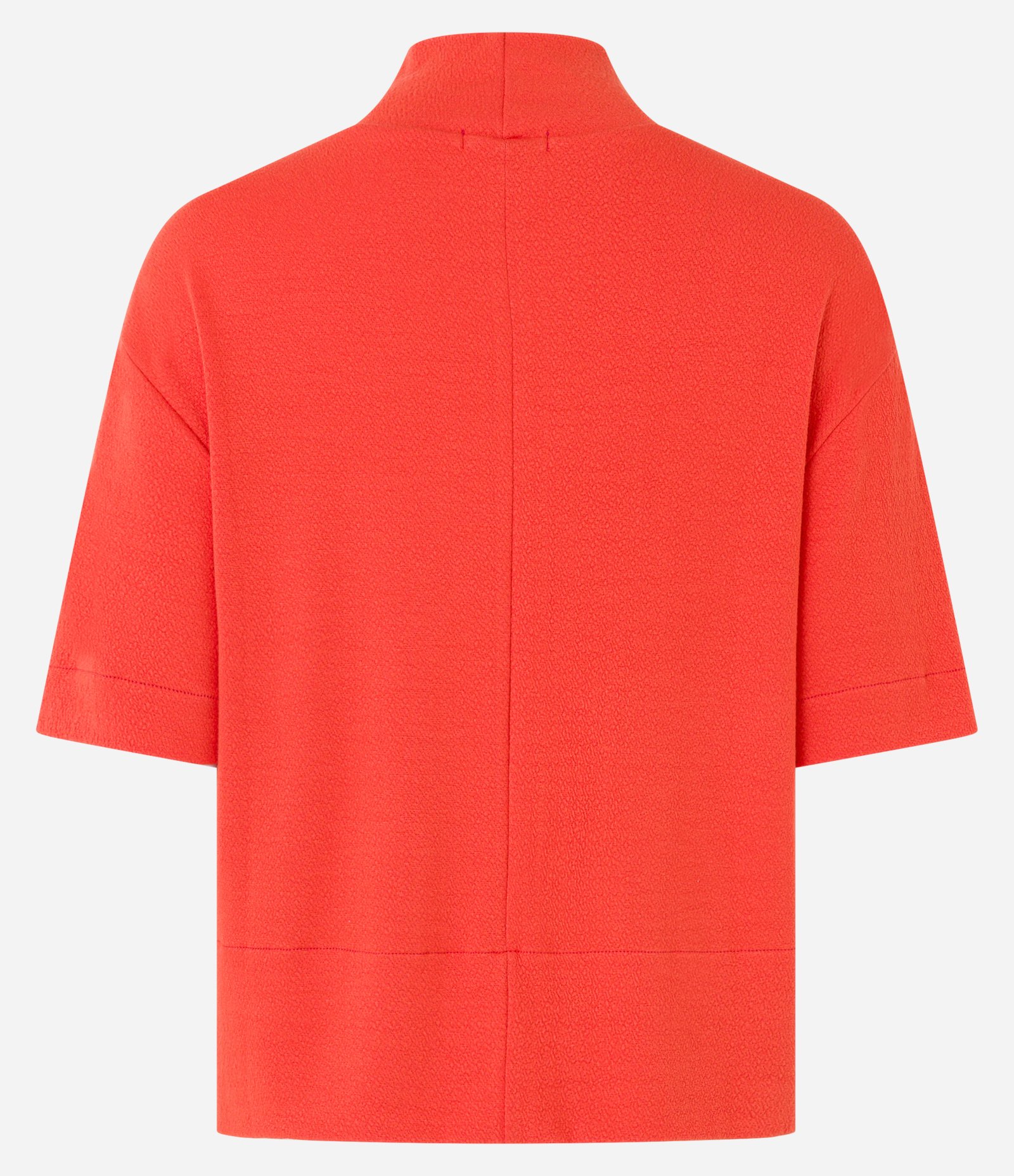 Blusa em Viscose com Gola Alta e Barra Larga Laranja 8