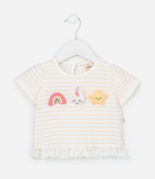 Conjunto Infantil em Algodão com Patches 3D - Tam 0 a 18 meses