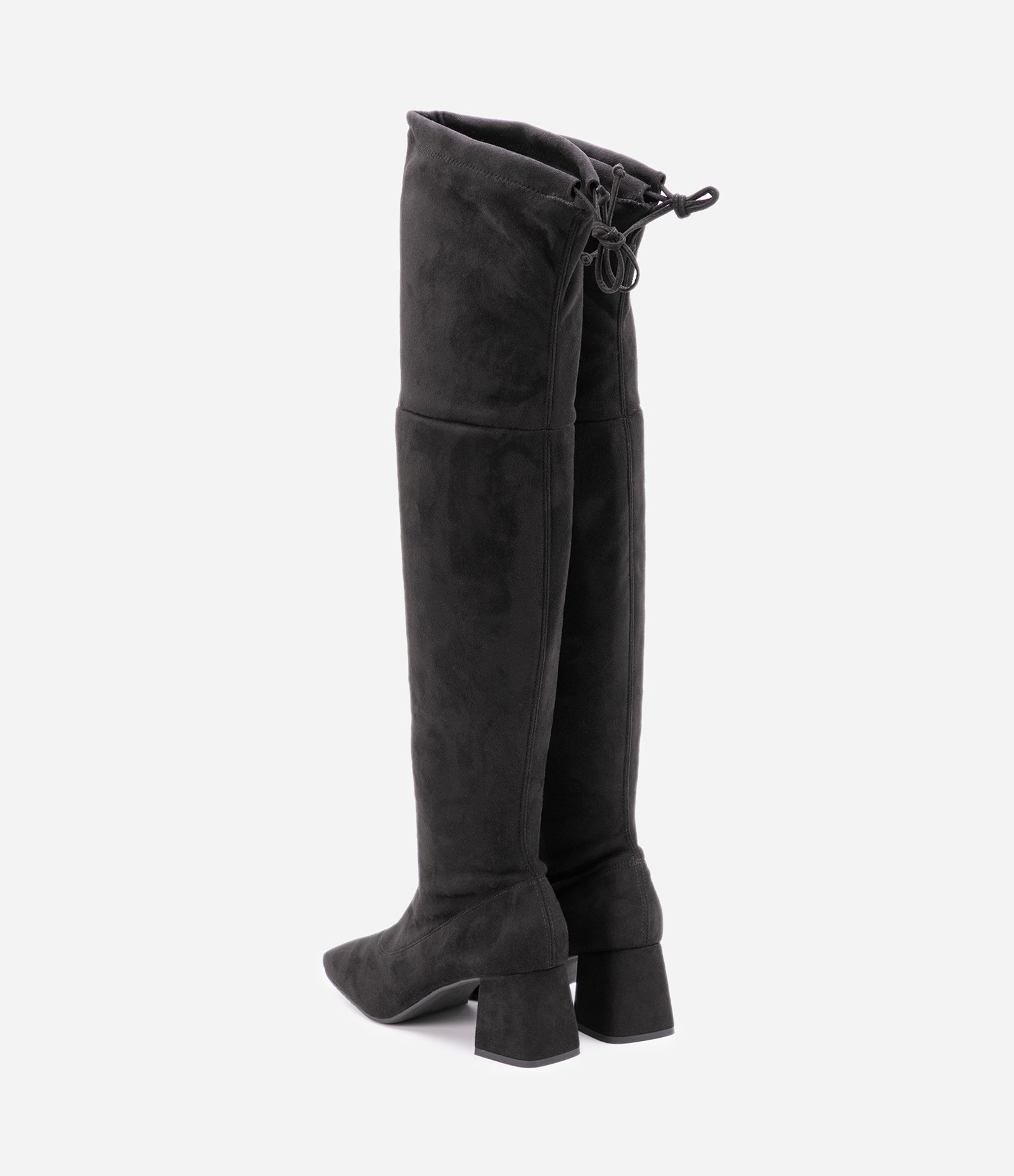 Bota Cano Alto com Ajuste e Textura Preto 3