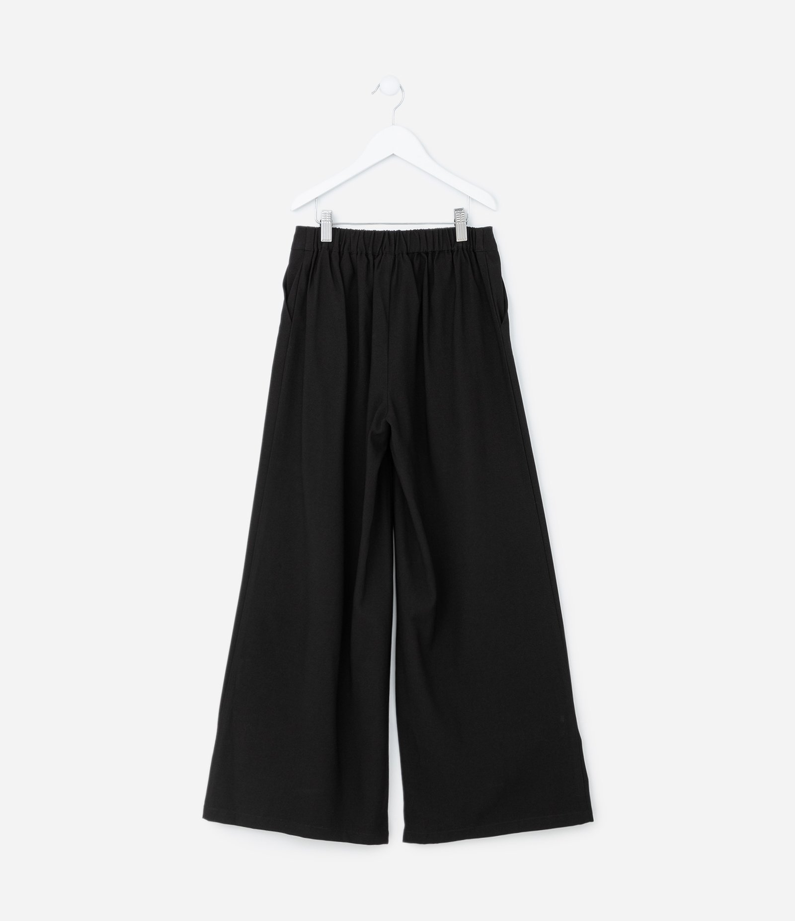 Calça Wide Leg Infantil em Viscose com Pregas - Tam 5 A 14 Anos Preto 2