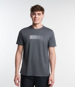 Camiseta Manga Curta com Tecnologia Dry com Estampa