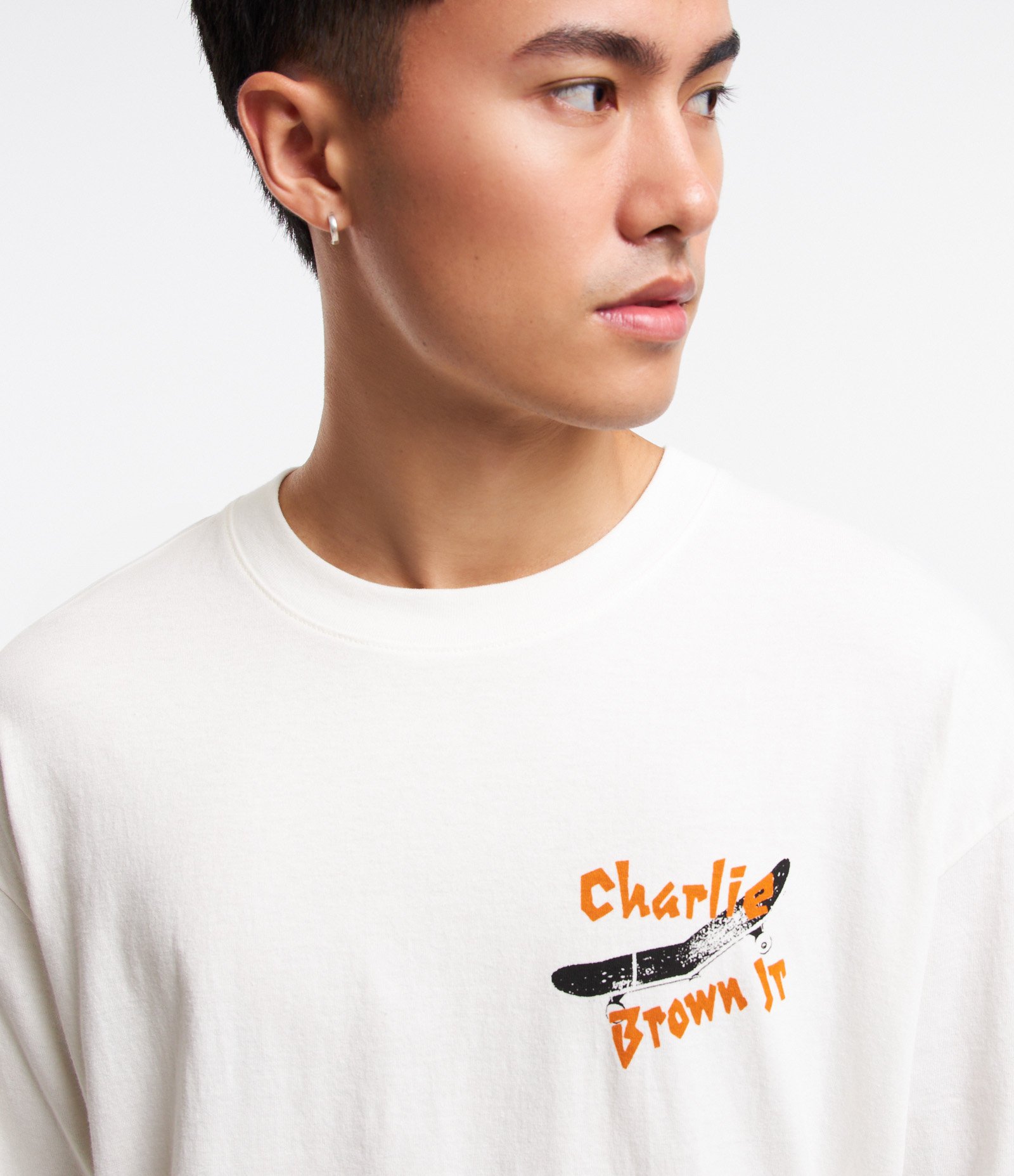 Camiseta Boxy com Estampa Charlie Brown Jr Branco 5