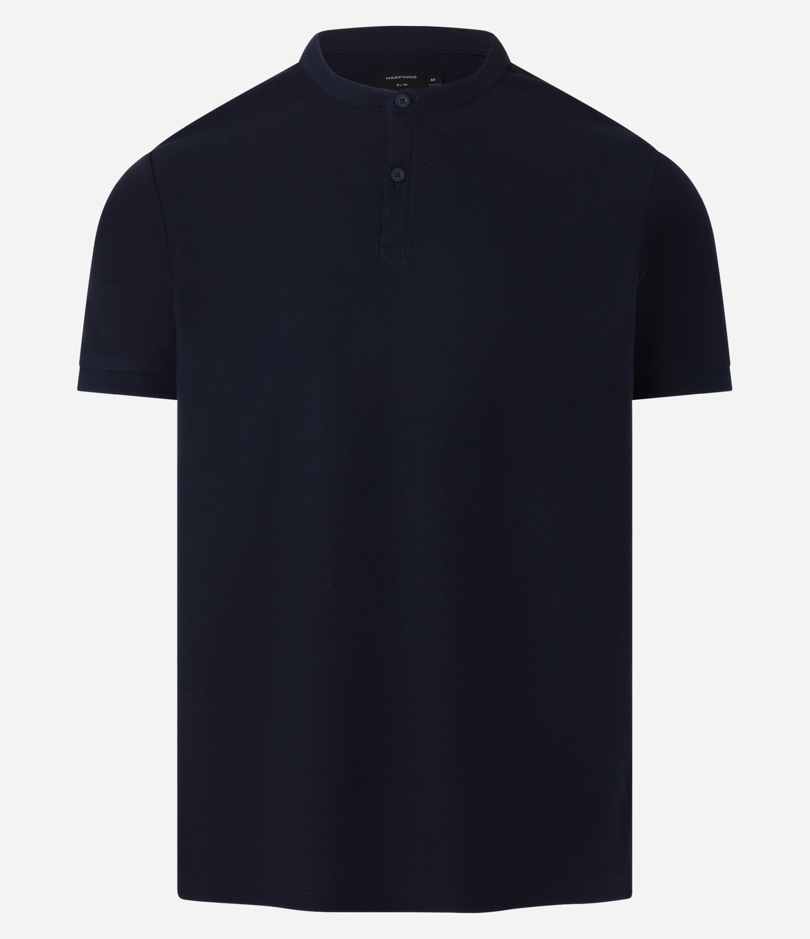 Camisa Polo Slim em Piquet Texturizado Azul Marinho 5