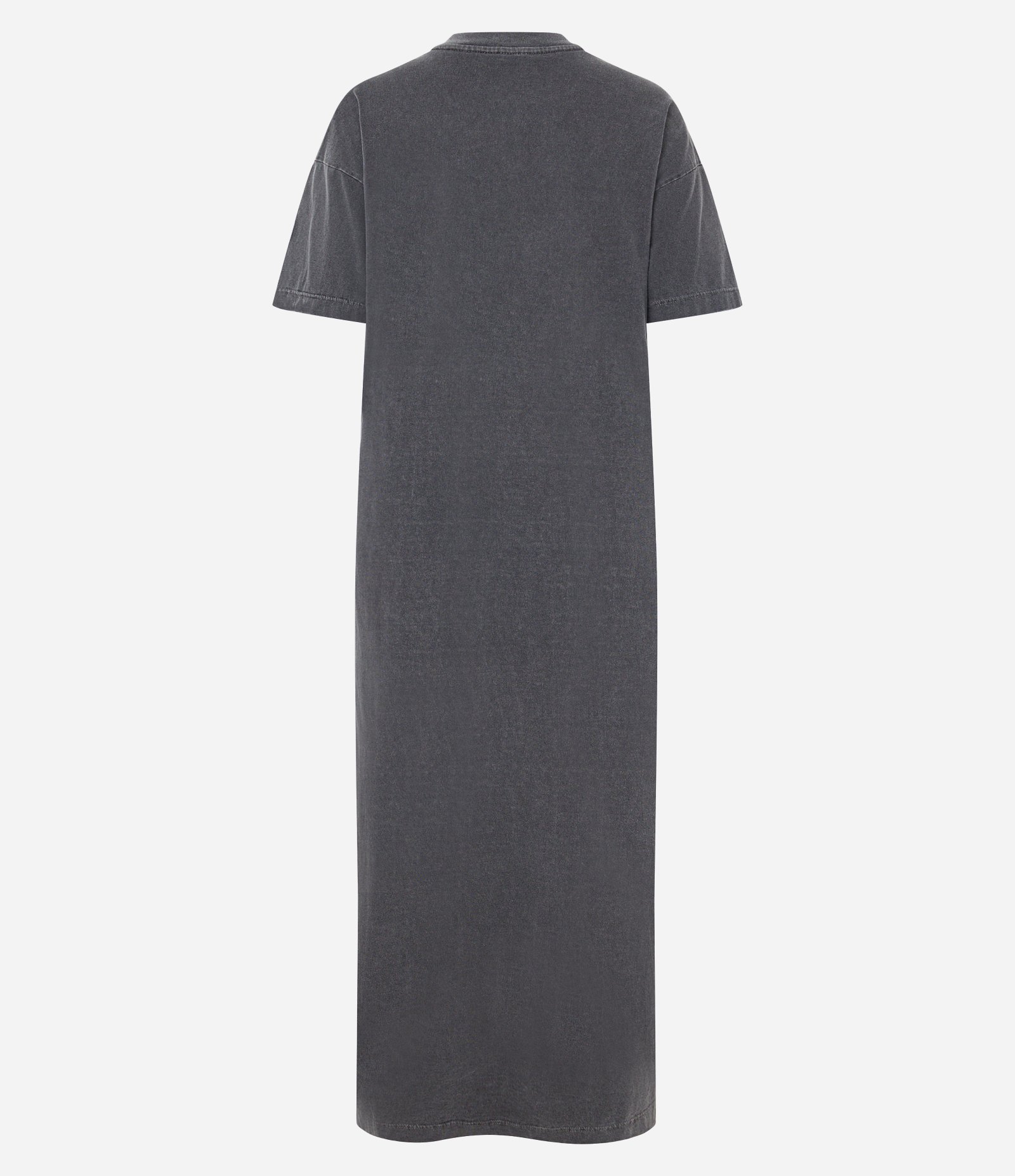 Vestido New Midi em Algodão com Fenda Lateral Preto Estonado 5