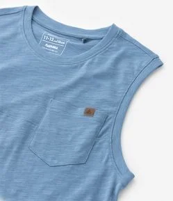 Regata Infantil em Flamê com Bolsinho - Tam 5 a 14 Anos