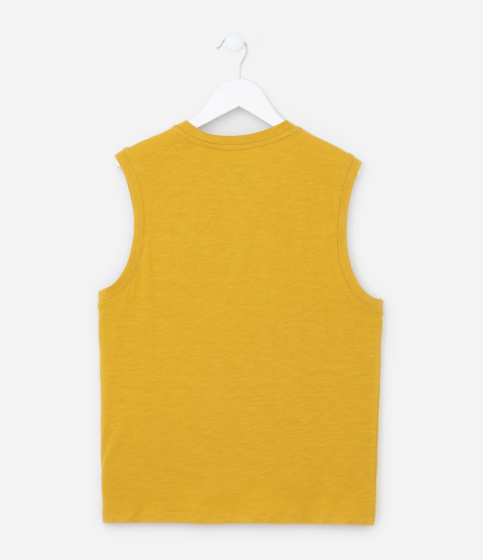 Regata Infantil em Flamê com Bolsinho - Tam 5 a 14 Anos Amarelo 2