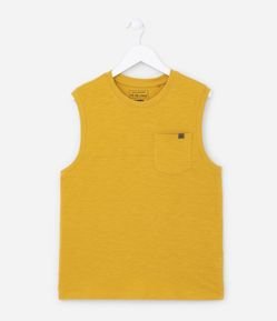 Regata Infantil em Flamê com Bolsinho - Tam 5 a 14 Anos