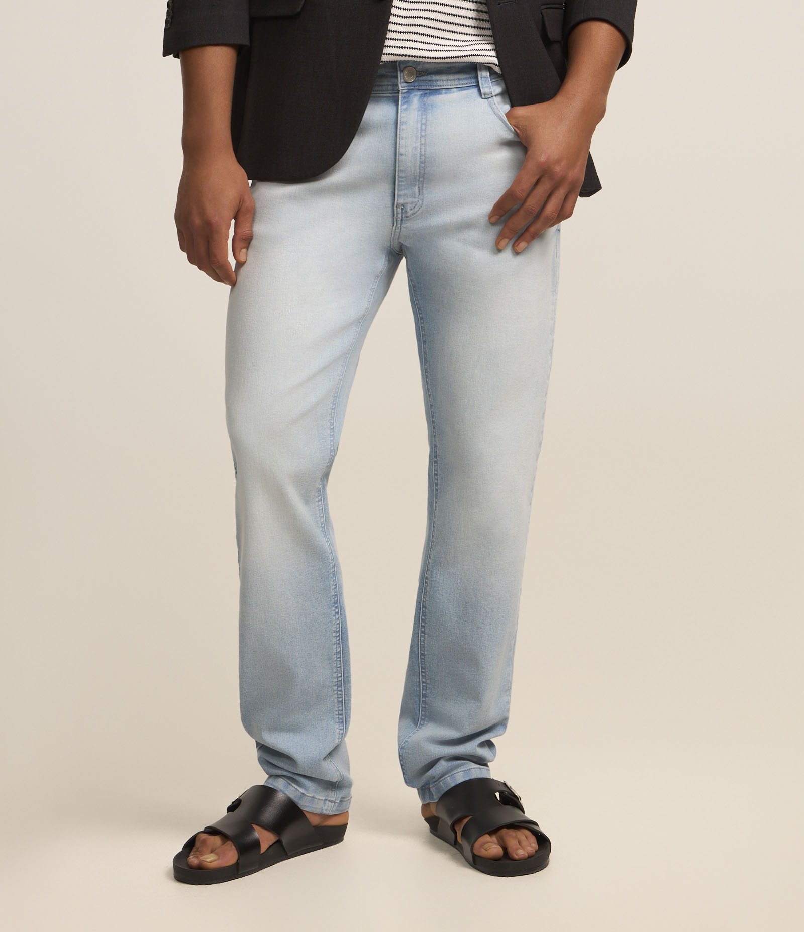 Calça Slim Jeans com Bolsos Azul 3