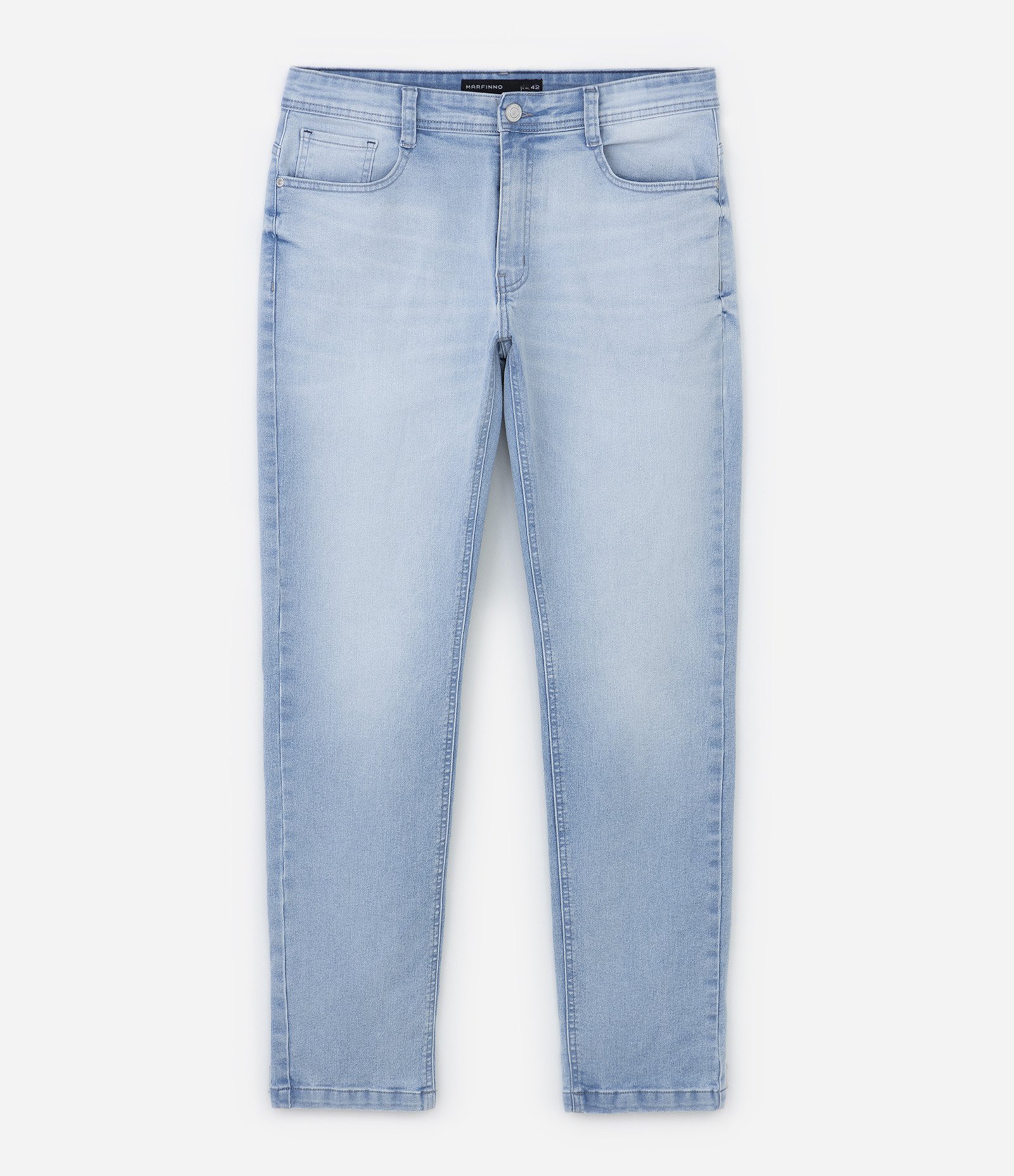 Calça Slim Jeans com Bolsos Azul 5