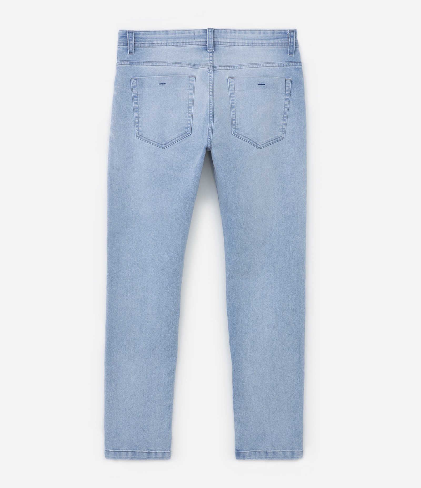 Calça Slim Jeans com Bolsos Azul 6