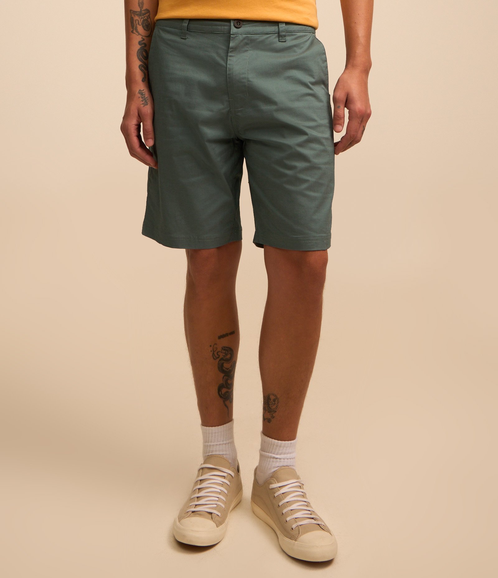 Bermuda com Textura no Cós e Cordão Interno Azul 3