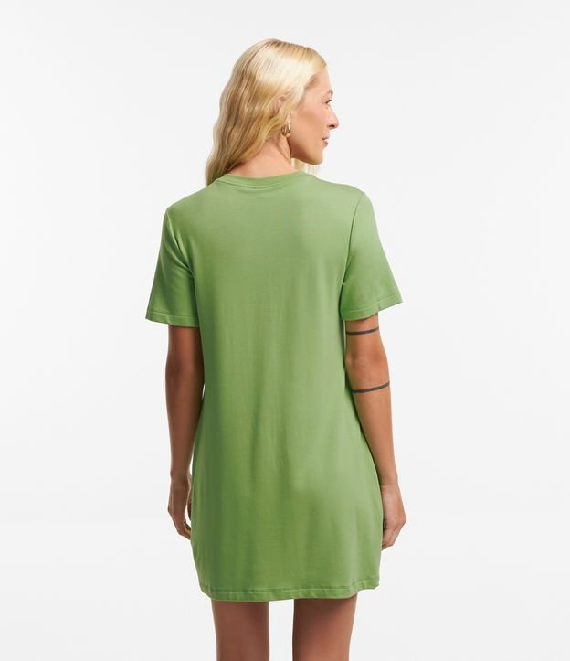 Vestido T-Shirt em Viscose com Estampa Natureza Brasileira Verde 3