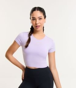 Camiseta Cropped Esportiva com Diferencial Toque Suave