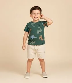 Bermuda Infantil em Modal com Recortes - Tam 1 a 5 anos