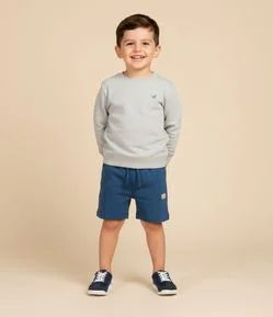 Bermuda Infantil em Modal com Recortes - Tam 1 a 5 anos