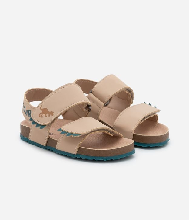 Sandália de Tiras em PU com Detalhe de Dino Roar - Tam 20 ao 27