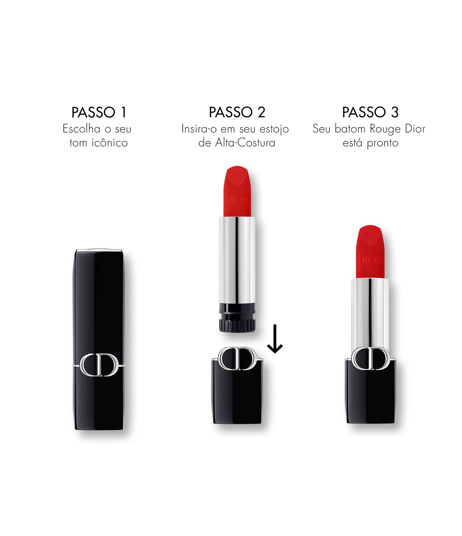 Batom Rouge Dior Velvet 666 Rouge En Diable 9