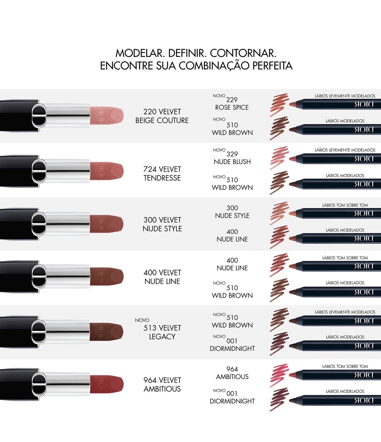 Lápis para Lábios Dior Rouge Contour 400 Nude Line 3