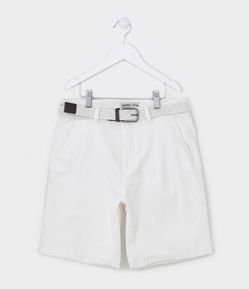 Bermuda Infantil com Cinto Trançado - Tam 05 a 14 Anos