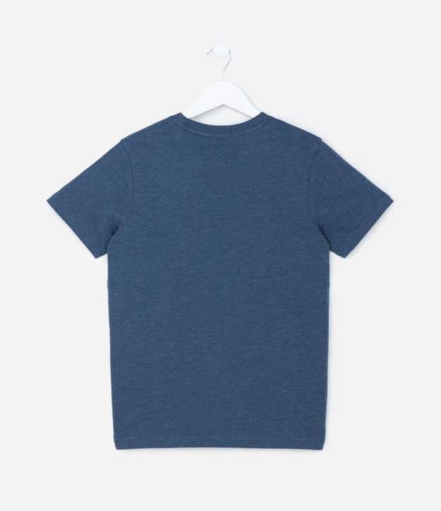 Camiseta Regular Infantil com Estampa no Peito - Tam 5 a 14 anos