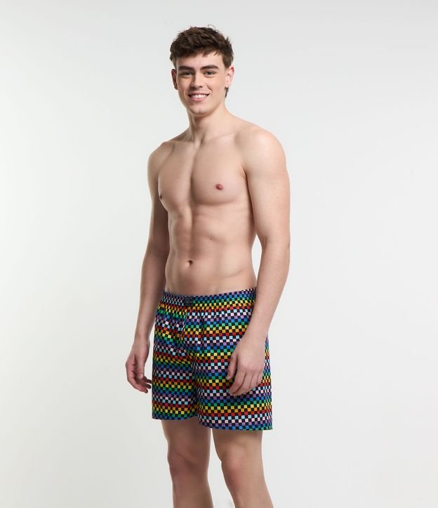 Cueca Samba Canção em Tricoline com Estampa Pride