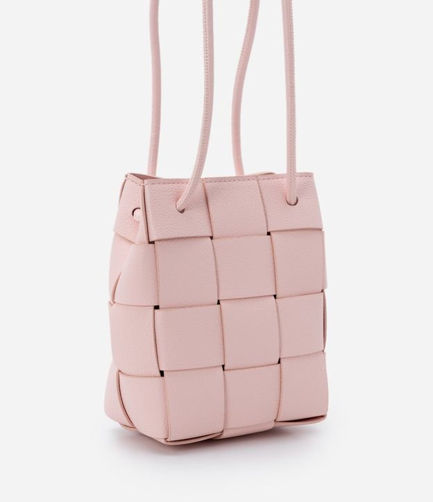 Bolsa Saco Infantil em PU com Textura Quadriculada - Tam U