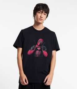Camiseta em Algodão com Dead Pool Estampado