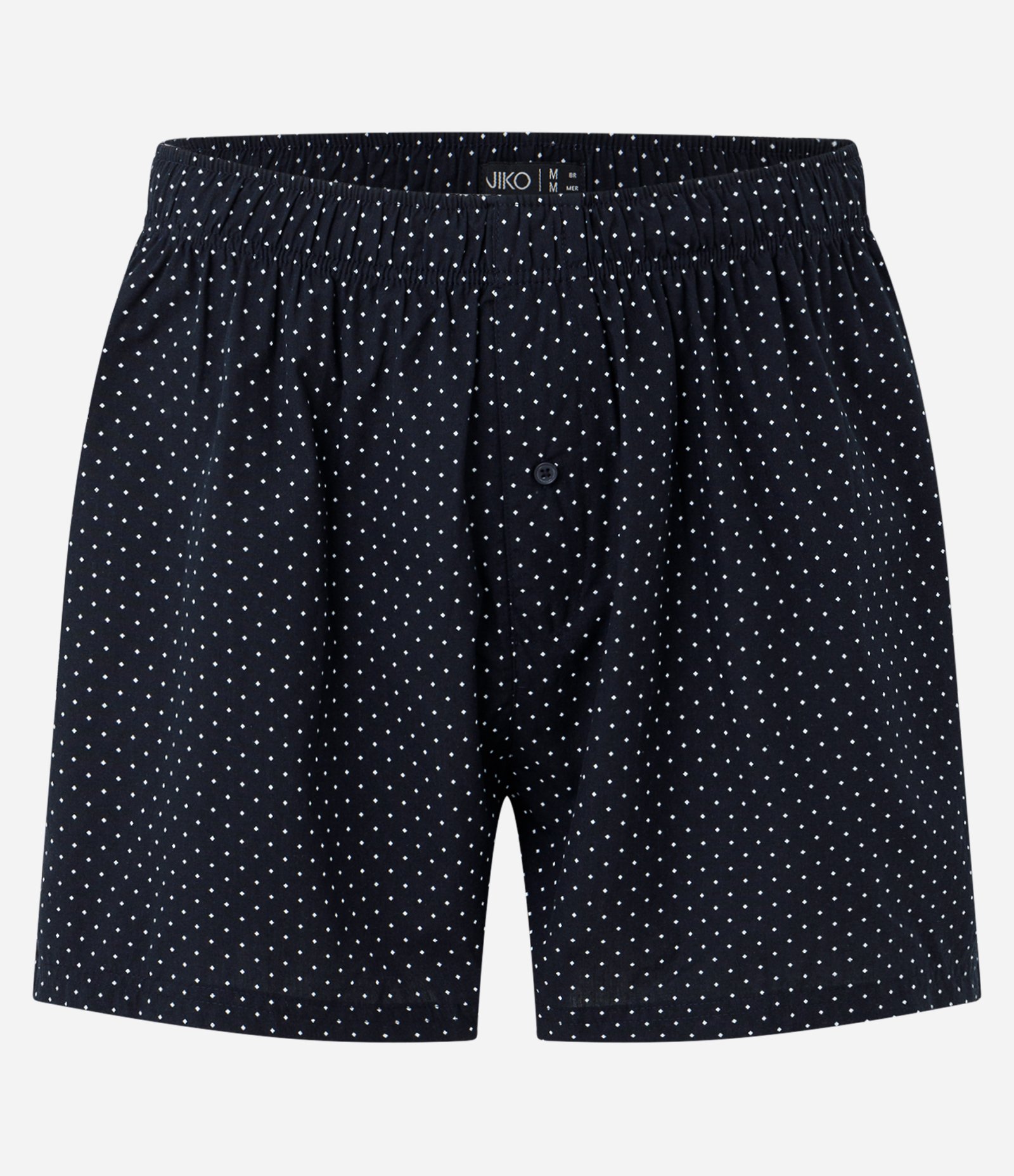 Pijama Curto em Algodão Regata e Bermuda com Estampa Poá Azul Marinho 3