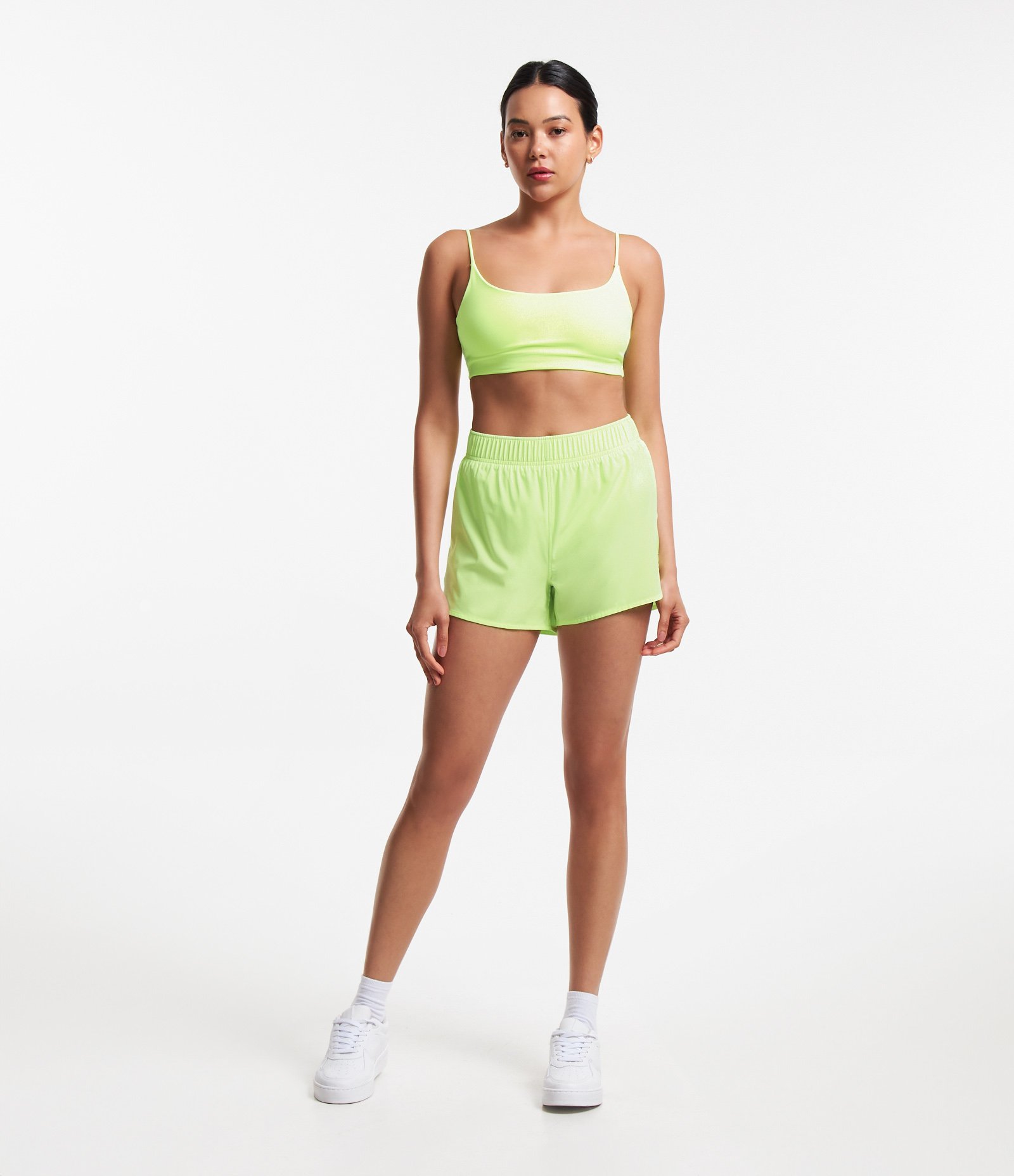 Top Esportivo em Poliamida com Alças Finas Verde Limão 2