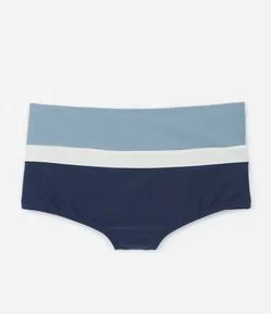 Sunga em Microfibra com Blocos de Cor