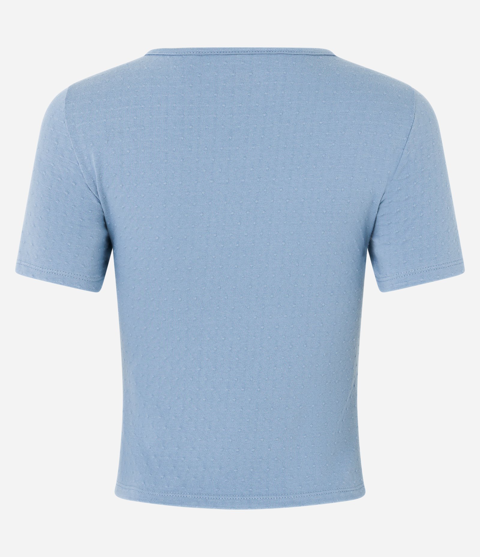 Blusa em Algodão Texturizado com Franzido no Peito Azul 7