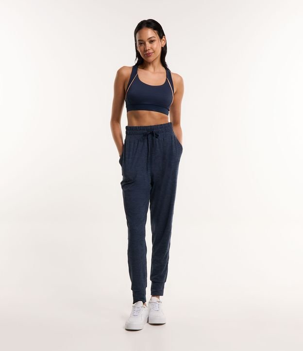 Calça Jogger Esportiva com Cós Regulável e Toque Suave