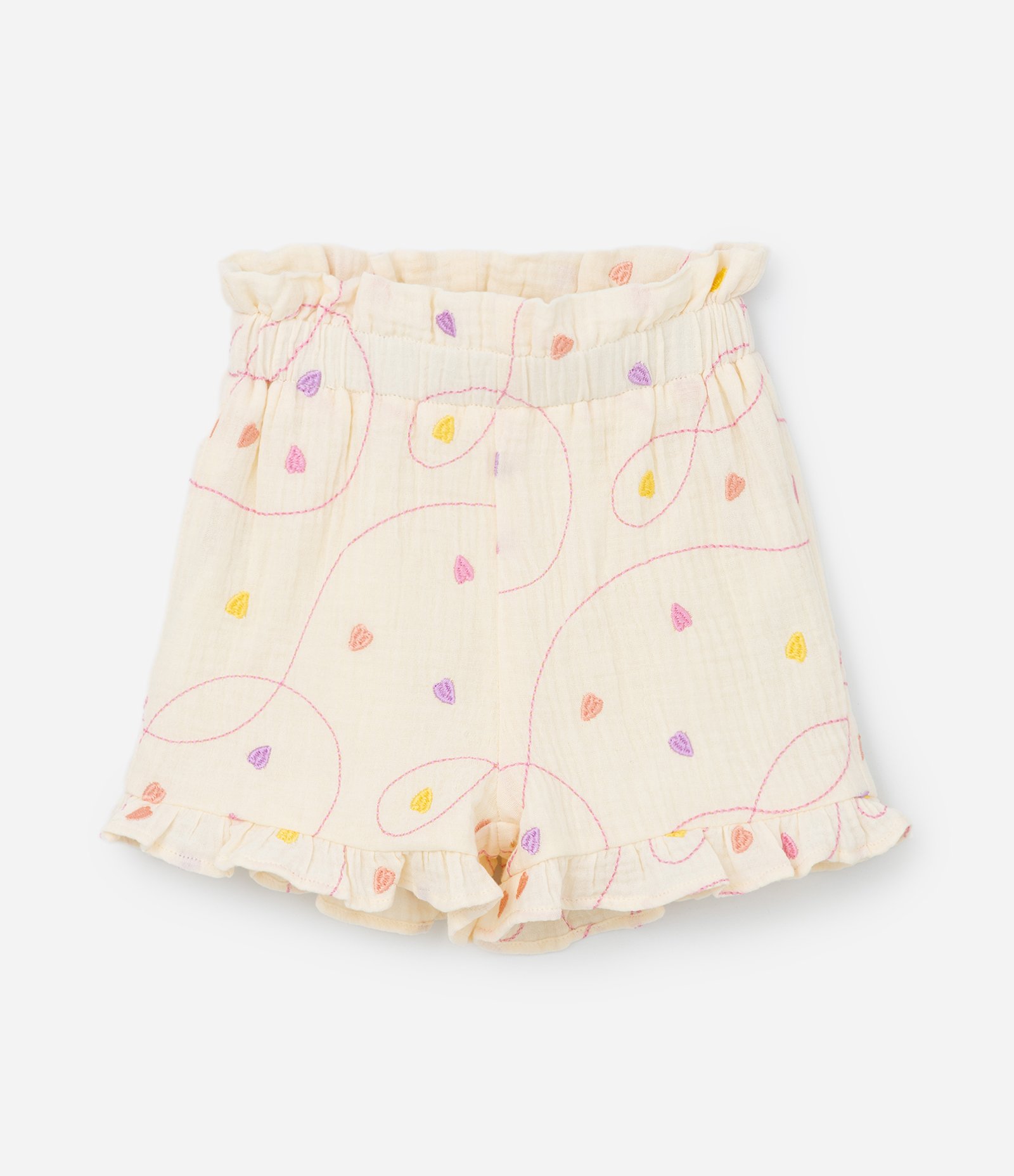 Conjunto Infantil com Babadinho e Bordado de Folhinhas - Tam 1 a 5 Anos Bege 9