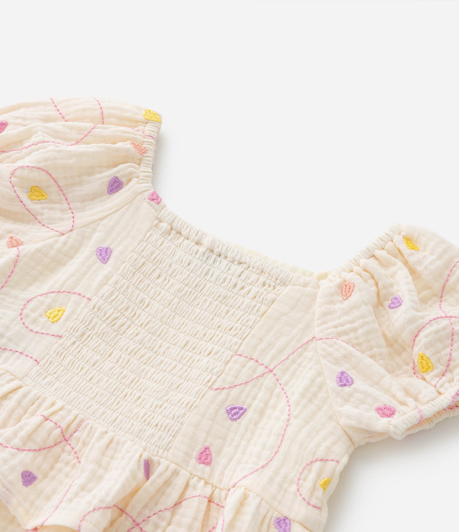 Conjunto Infantil com Babadinho e Bordado de Folhinhas - Tam 1 a 5 Anos Bege 5
