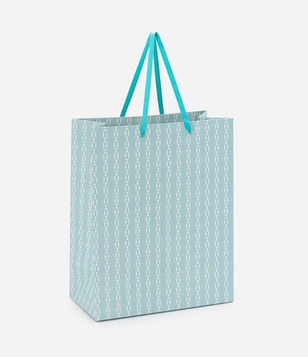 Embalagem de Presente Média com Estampado de Listras