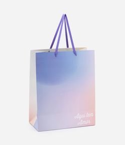 Embalagem de Presente Média com Estampa Degradê com Lettering