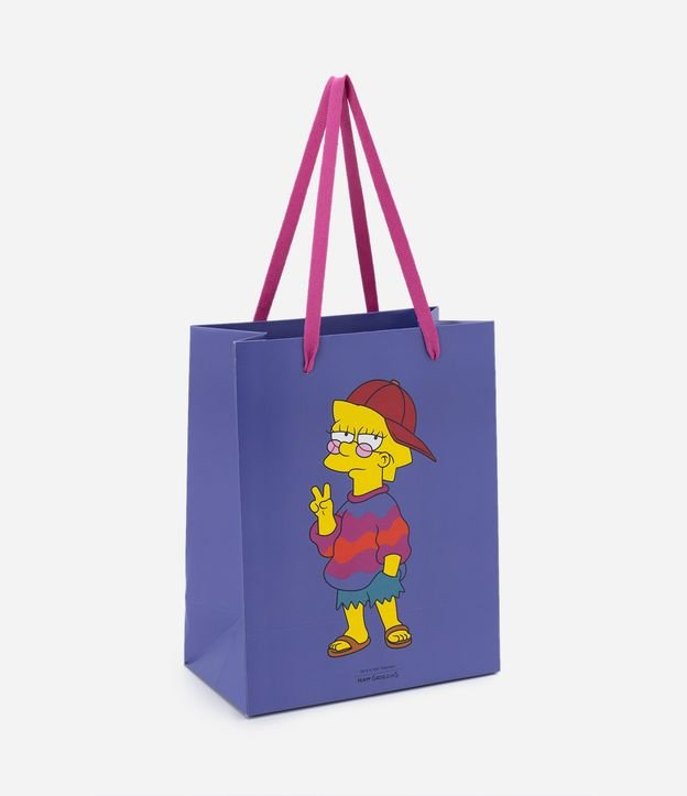 Embalagem de Presente Pequena com Estampa da Lisa Simpsons Roxo 1