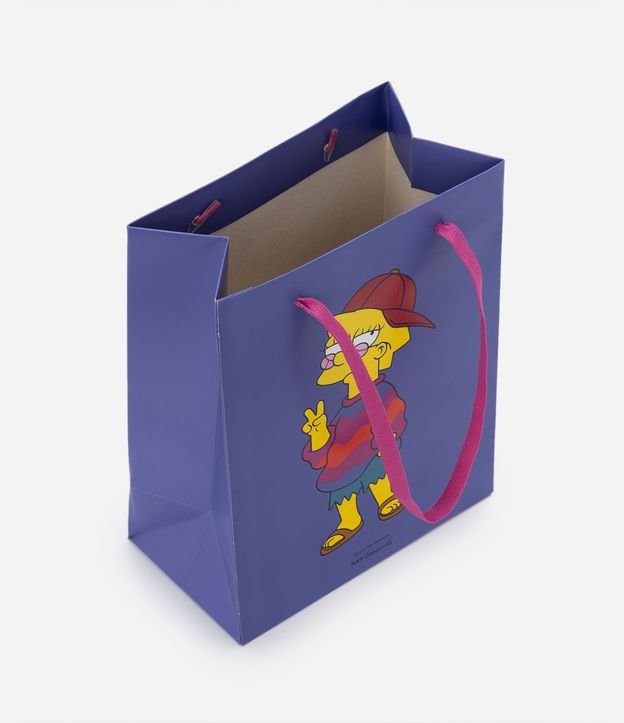 Embalagem de Presente Pequena com Estampa da Lisa Simpsons Roxo 2