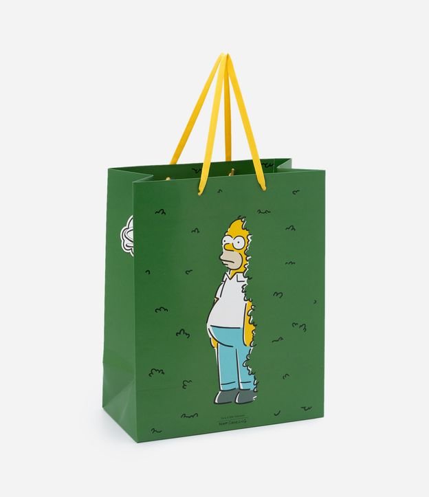 Embalagem de Presente Média com Estampa do Homer Simpsons Verde 1