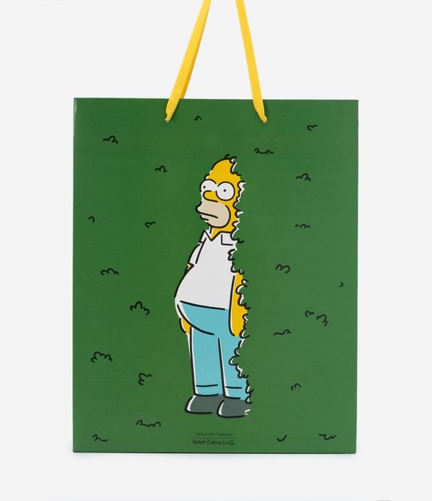 Embalagem de Presente Média com Estampa do Homer Simpsons Verde 4