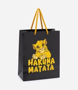 Embalagem de Presente Média com Estampa do Simba e Lettering Hakuna Matata