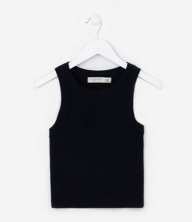 Regata Cropped Infantil em Ribana - Tam 5 a 14 Anos