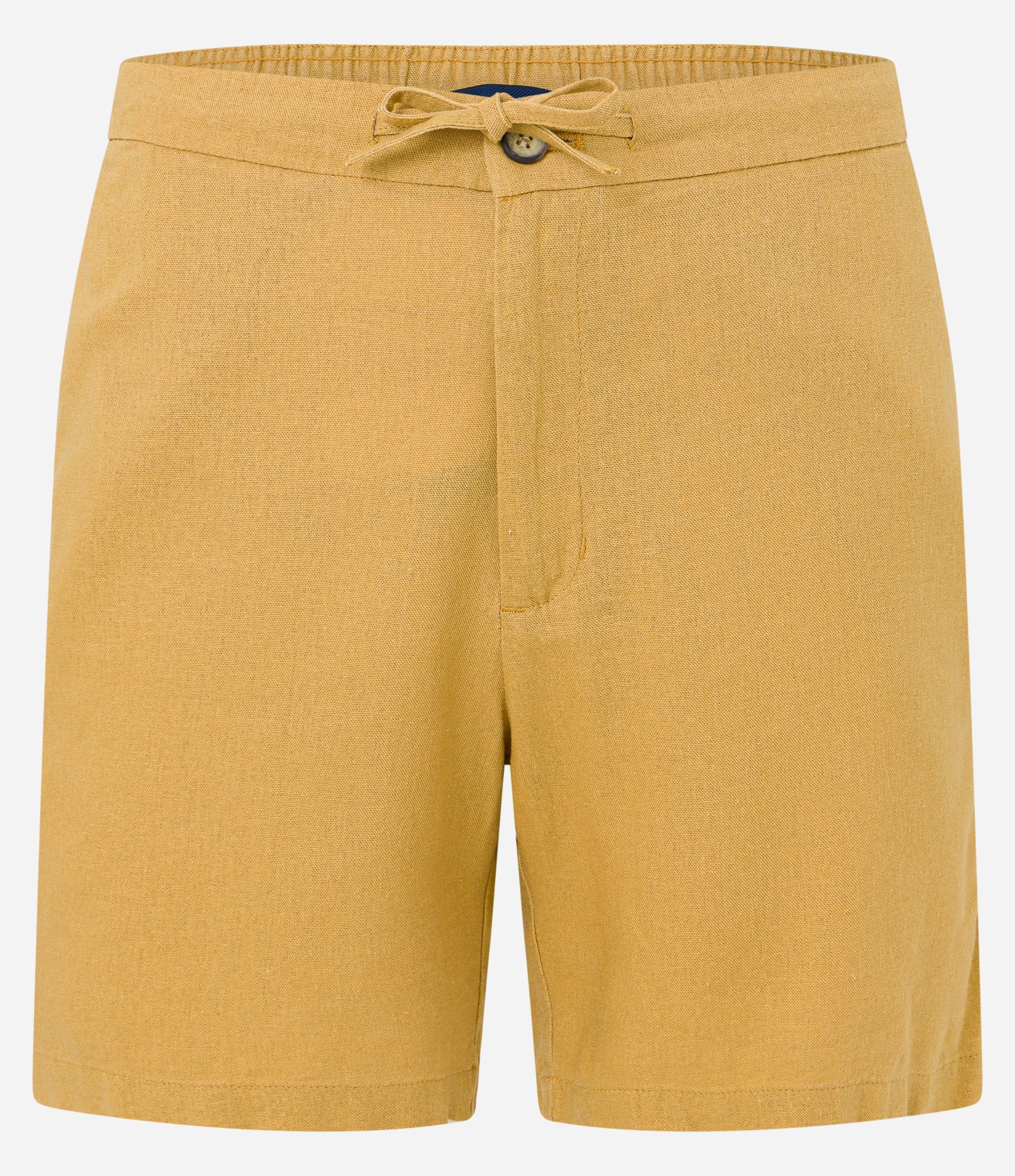 Bermuda Slim em Viscolinho Cordão e Bolsos Amarelo Mostarda 6