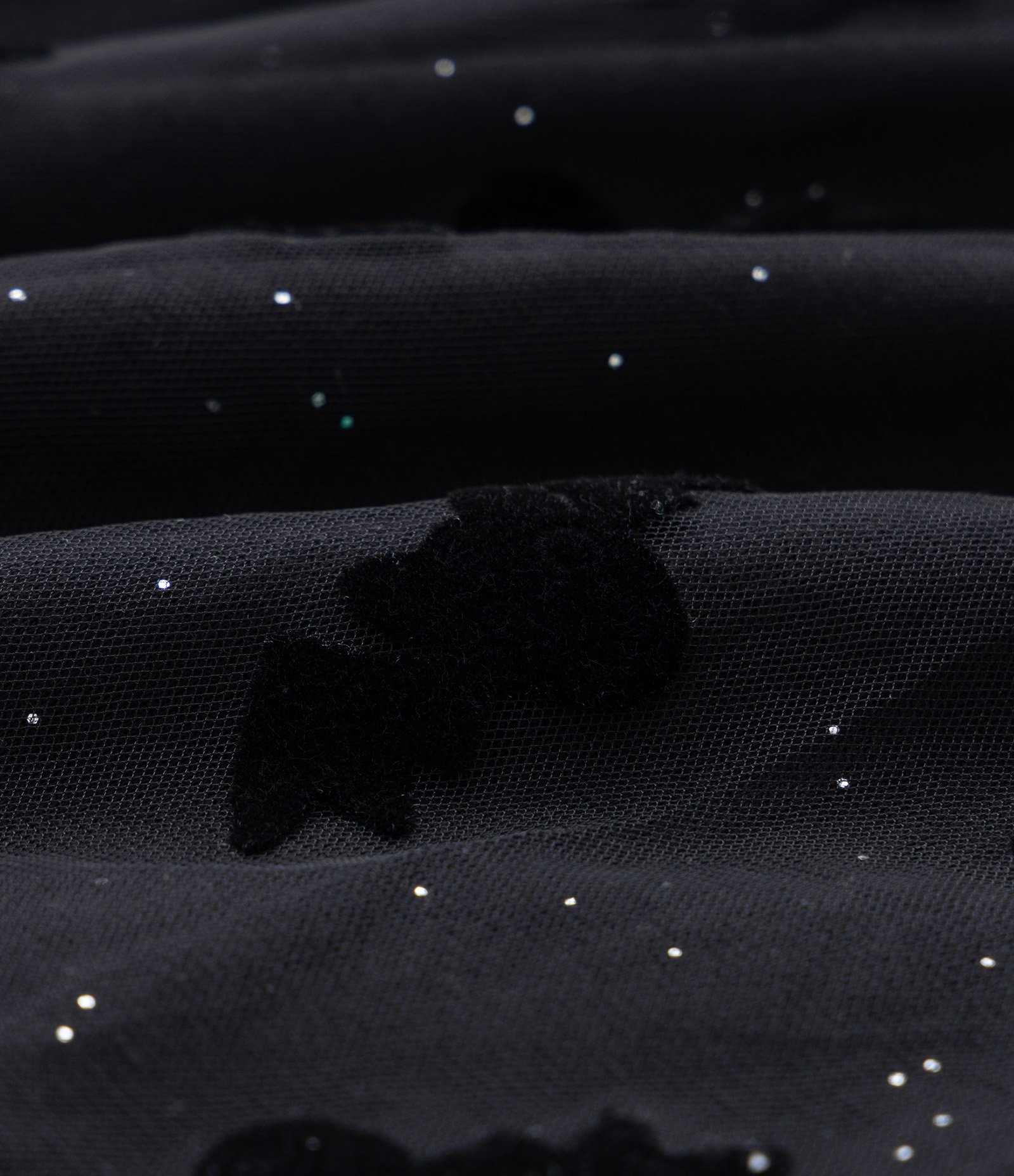 Saia Infantil em Tule com Brilhos e Morceguinhos - Tam 5 a 14 Anos Preto 3